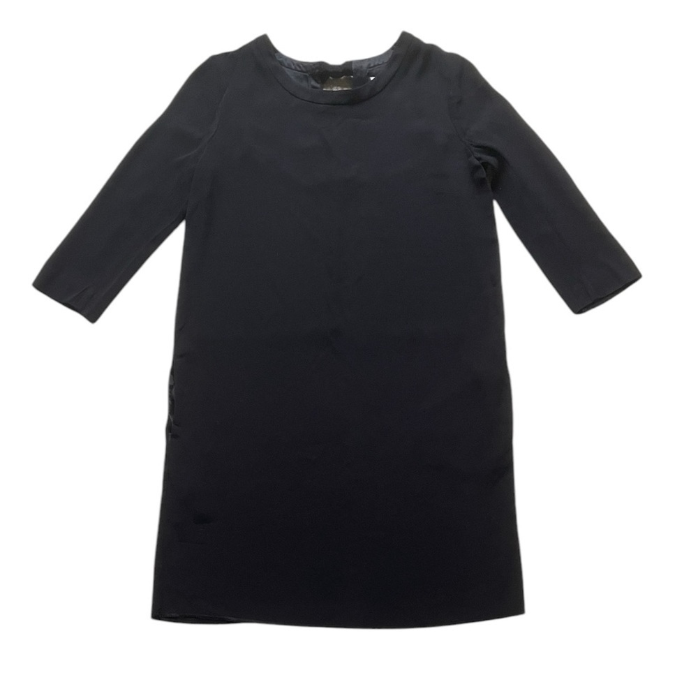 Sandro Black Silk Lined Shift Dress with Back Bow Detail Size 1 (Small)